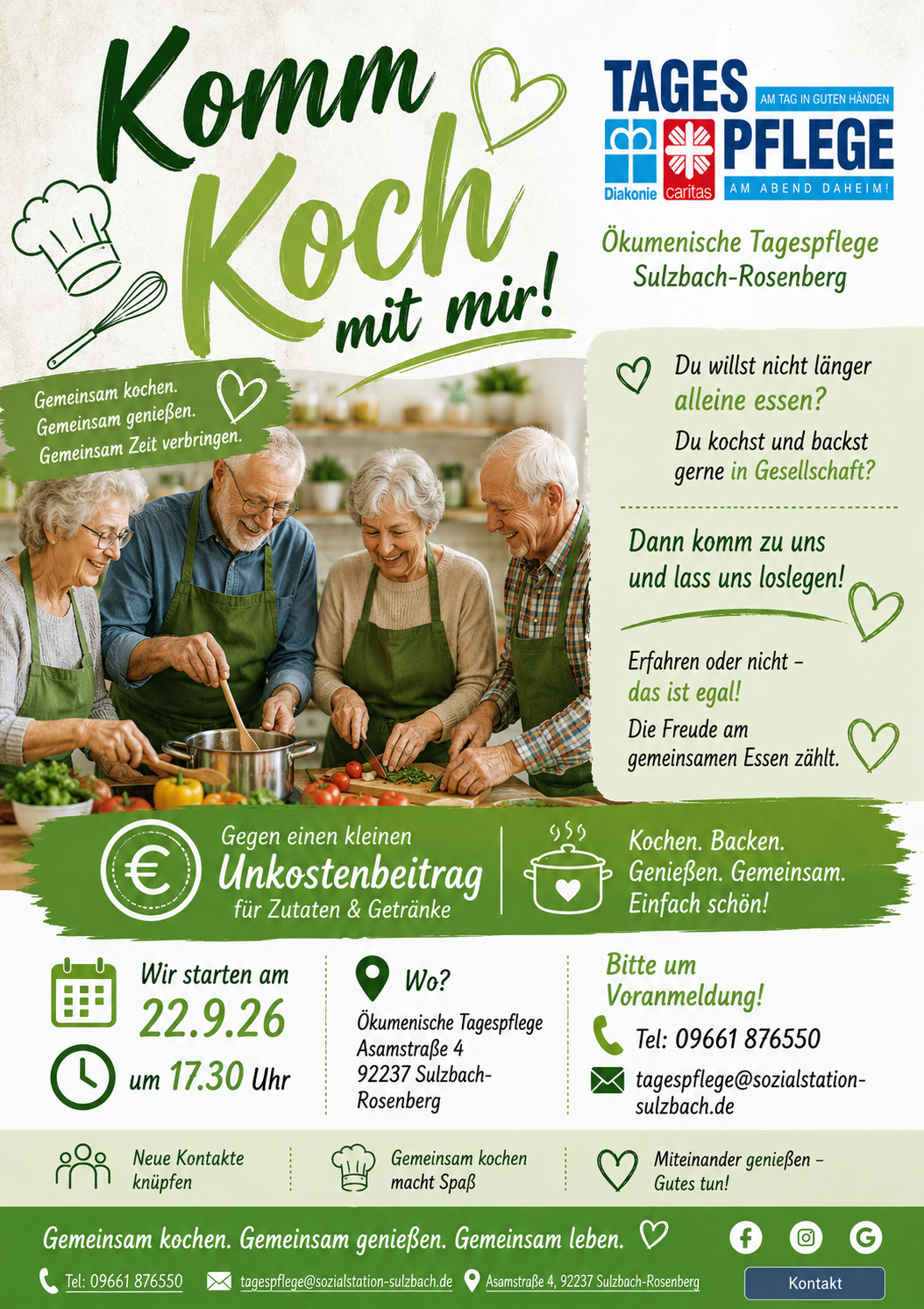 Flyer - Komm Koch mit mir!